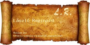 László Reginald névjegykártya